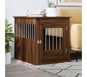 Maison exclusive - jaula para perros madera ingeniería roble marrón 64,5x80x71 cm