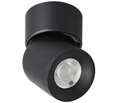 Foco led ajustable 6w negro para carril magnético extraplano mm30 - blanco cálido 2300k - 3500k - silumen