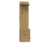 Vioni - guardarropa de entrada - perchero de pared con balda - 5 ganchos - cajón + contenedor