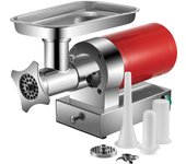Vevor picadora carne eléctrica 300 kg/h, 1100 w, 1,5 hp, empujador salchichas inox, placa de molienda, doméstica & comercial, cocina & restaurante