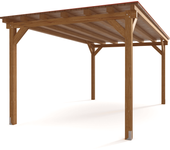 Pérgola de madera solution vip – tegola roja – 4x3 – teca