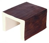 Viga imitación madera 22.5cm de ancho x 17.5cm de alto x 3m de largo color nogal oscuro decorativa de poliuretano vu0001-no