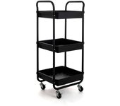 Carrito multiusos garbo quid 3 cestas negro 77x34,5x29,5 cm