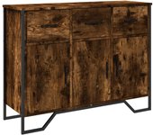 Aparador | aparador de comedor | armario de cocina madera de ingeniería roble ahumado 97x32,5x74,5 cm cfw81030
