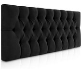 Cabecero copenhague tela cabecero de cama tapizado con capitoné para camas de 90 y 105 (115 x 57 cm) tela negro sueños zzz
