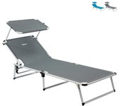 Brunner lettino prendisole per spiaggia, mare, piscina e giardino malibu' colore grigio