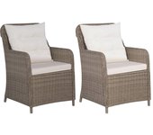 Maison exclusive - sillones de jardín con cojines 2 uds ratán sintético marrón