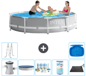 Paquete de piscina - intex - alrededor - 305x305x76 cm + accesorios a1997