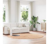 Alfombra de pelo largo beige navarra 240x240 cm poliéster