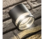 Cgc lighting moderno farolillo solar de pared para exterior, jardín, porche, negro