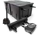 Set: bio filtro para estanque 60.000 l 24 w uvc clarificador 80 w bomba fuente bomba