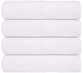 Vidaxl toallas de baño 4 uds blanco 100x150 cm 360 g/m² 100% algodón