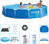 Paquete de piscina - intex - alrededor - 366x366x76 cm + accesorios a1604