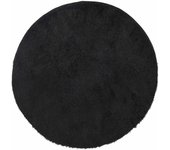 Alfombra peluda de pelo largo navarra negra 200x200cm poliéster