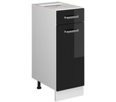 Vicco mueble bajo de cocina r-line, negro brillo intenso, 30 cm sin encimera
