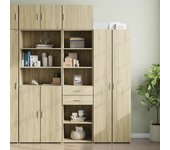 Maison exclusive - armario estrecho madera ingeniería roble sonoma 50x42,5x225 cm