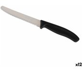 Set de cuchillos quttin negro plateado 6 piezas 21,2 cm (12 unidades)