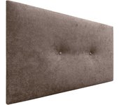 Dhome cabecero de tela acualine liso con botones tapizado de alta gama cabezal lujo cama dormitorio moderno acolchado (tela marrón, 105cm)