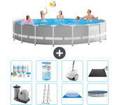 Paquete de piscina - intex - alrededor - 549x549x122 cm + accesorios a2329