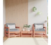 Conjunto de sillas de jardín de madera maciza de douglas de 2 cm.