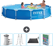 Paquete de piscina - intex - alrededor - 366x366x76 cm + accesorios cb112