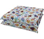 Juego de 2 cojines para silla de jardín con funda desenfundable en impresión digital doble cara 50x50x8 cm (fishes)