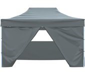 Carpa plegable profesional 4 paredes acero gris antracita 3x4 m