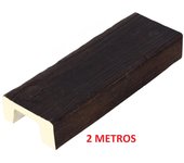 Viga imitación madera 10cm de ancho x 5cm de alto x 2m de largo color nogal oscuro decorativa de poliuretano vu0006-2-no
