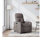 Sillón de masaje reclinable tela topo