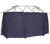 Hespéride - cortinas para cenador maldives slate - para maldives 5 x 3 m (8 cortinas)