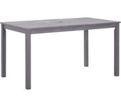 Mesa de jardín madera maciza de acacia lavado 140x80x74 cm