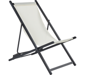 Beliani hamaca plegable locri ii metal beige claro