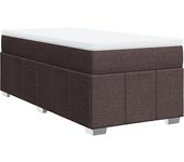 Cama para adulto | cama individual | cama box spring con colchón tela marrón oscuro 80x200 cm cfw20532