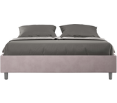 Marco de cama moderno de microfibra avika-color rosa claro-ropa de cama 160x200 cm