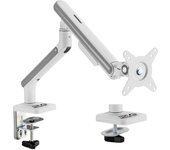 Ergo office er-751 soporte para monitor de escritorio resorte de gas 9kg ajustable vesa 75x75 100x100 17 - 32 blanco