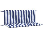 2 piezas cojín exterior | cojines banco jardín tela a rayas azul blanco 120x50x7 cm cfw91290