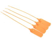 100 bridas de plástico desechables de 30 cm con cierre automático para maletas, zapatos, bolsas, etiquetas (naranja)