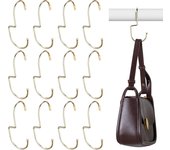(champagne gold) organizador de 12 piezas para bolsos, armarios, perchas de metal, ahorra espacio de almacenamiento.