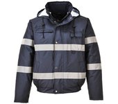 Cazadora impermeable tejido polar bomber iona lite cuello doble función s434