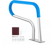 Vevor rampa piscina 32 x 23 pulgadas, acero inoxidable con base, rampa de seguridad piscina interiores/exteriores, barra antioxidante, accesorios spa