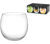 H&h set 6 bicchieri bubbly in vetro trasparente cl 46