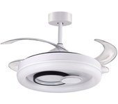 Ventilador de techo hersa bel air 116w 4 aspas retráctiles mando a distancia blanco ø108 cm