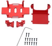 Kit de bandeja de batería de coche rc, torre de choque trasera rc bandeja de batería de soporte esc de aleación de aluminio, bandeja de batería de sop