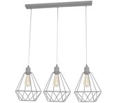 Helam karo lámpara de techo suspendida barra recta gris 78cm