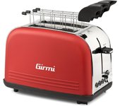 Tostadora girmi tp5702 850w tostadora roja y plateada
