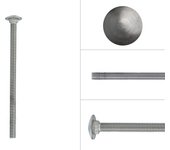 Tornillos carroceros de acero inoxidable m8 x 150 mm - 25 unidades