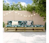 Juego de muebles de jardín 4 piezas | conjunto de comedor | conjunto de descanso madera de pino impregnada cfw672126