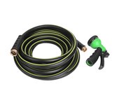 Pistola de riego para jardín, pulverizador para lavado de autos, 8 patrones de pulverización con tubo de 32 pies, conector npt de 5/8 pulgadas