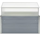 Invernadero 100x100x85 cm acero galvanizado gris