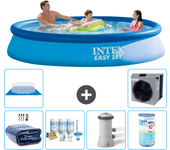 Paquete de piscina - intex - alrededor - 366x366x76 cm + accesorios a607